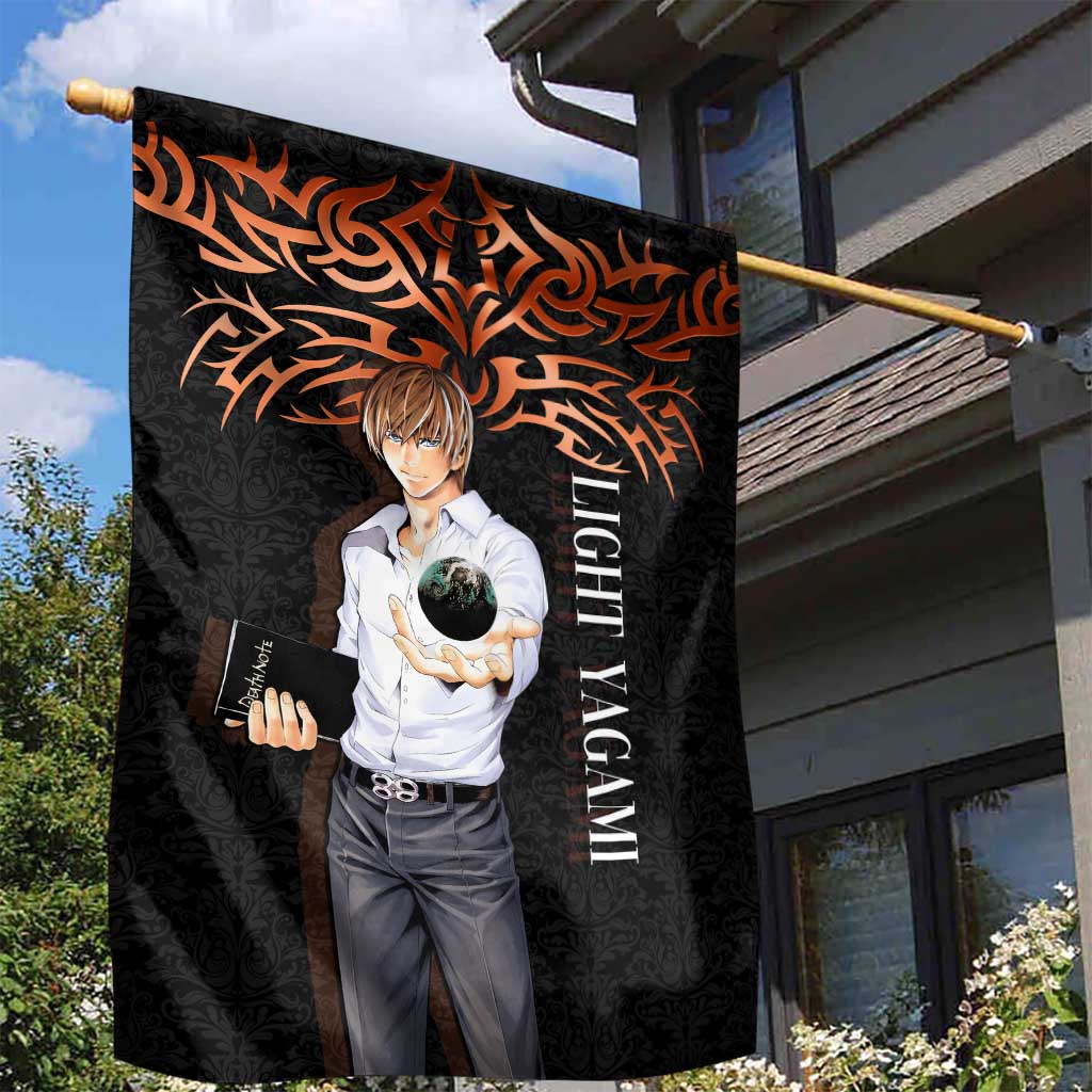 Light Yagami Death Note Garden Flag Tribal Anime Fusion Style