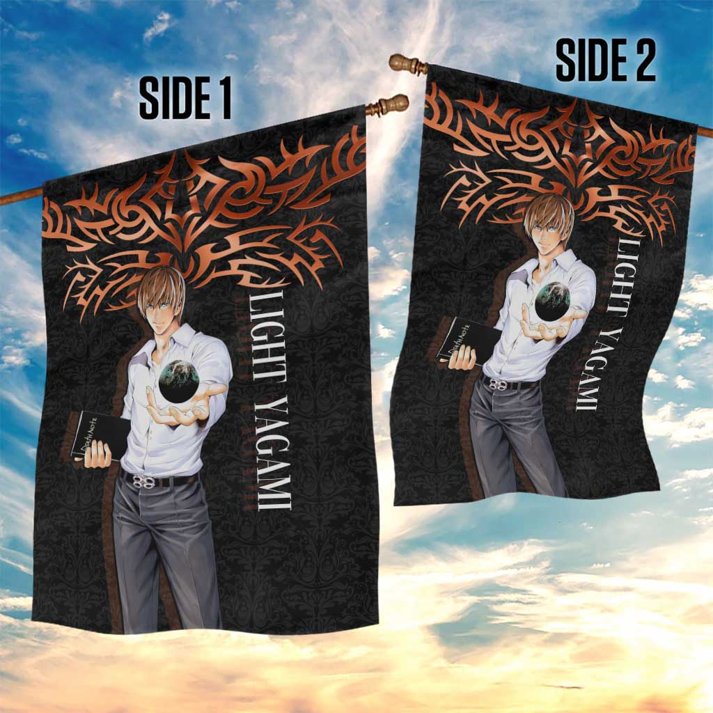 Light Yagami Death Note Garden Flag Tribal Anime Fusion Style