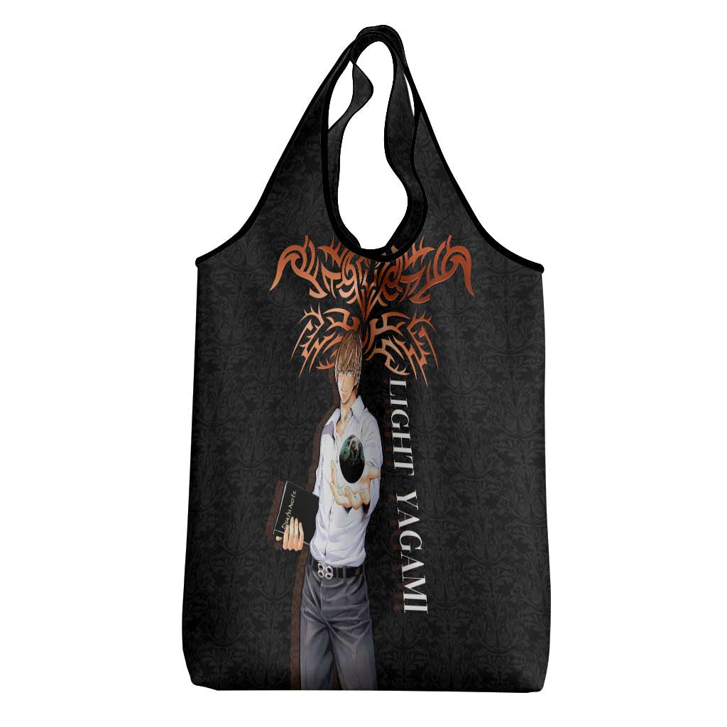 Light Yagami Death Note Grocery Bag Tribal Anime Fusion Style