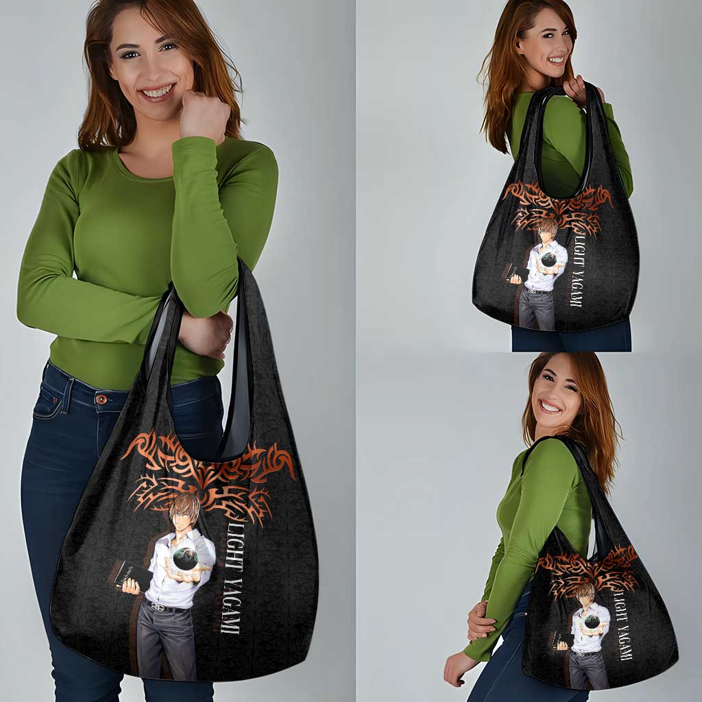 Light Yagami Death Note Grocery Bag Tribal Anime Fusion Style