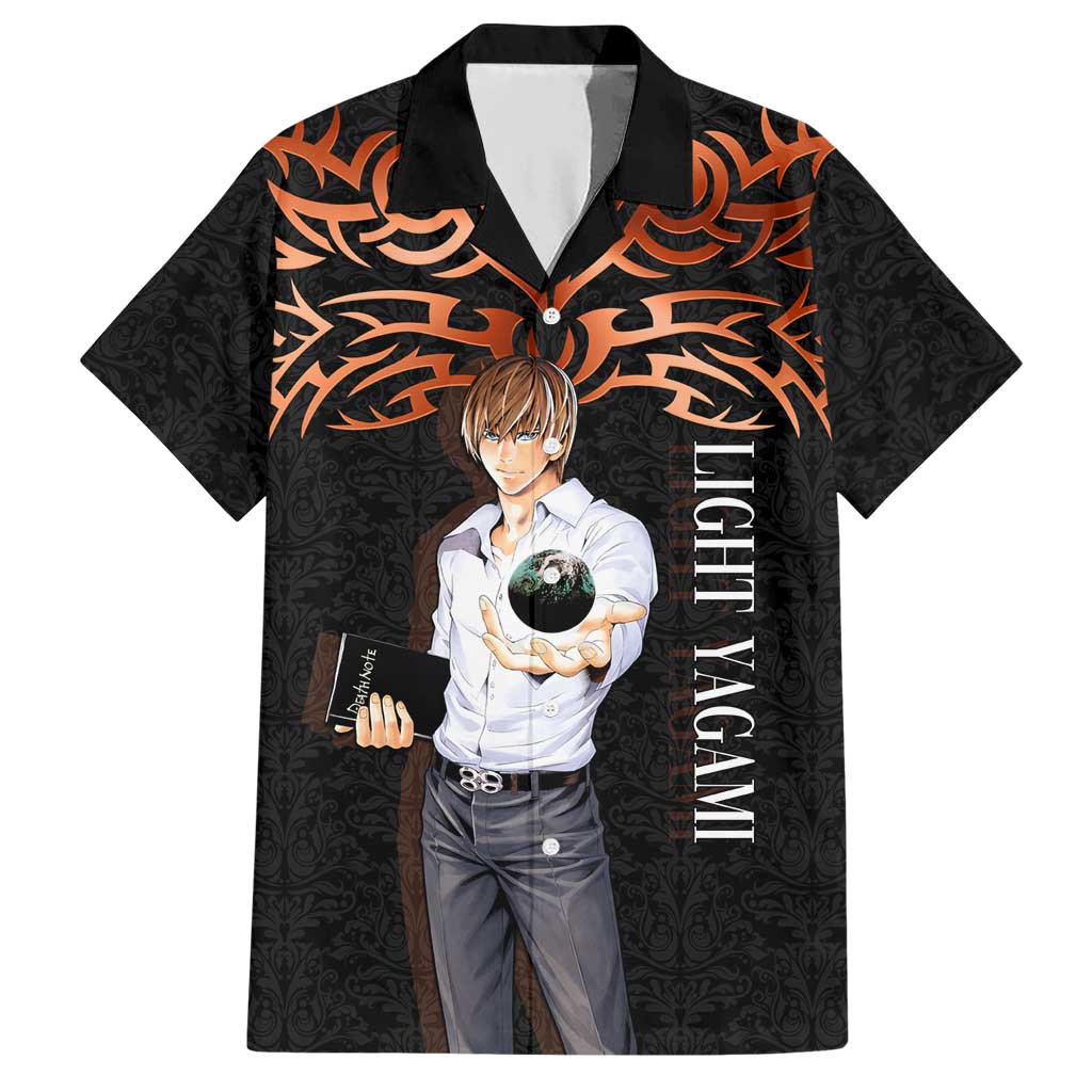 Light Yagami Death Note Hawaiian Shirt Tribal Anime Fusion Style