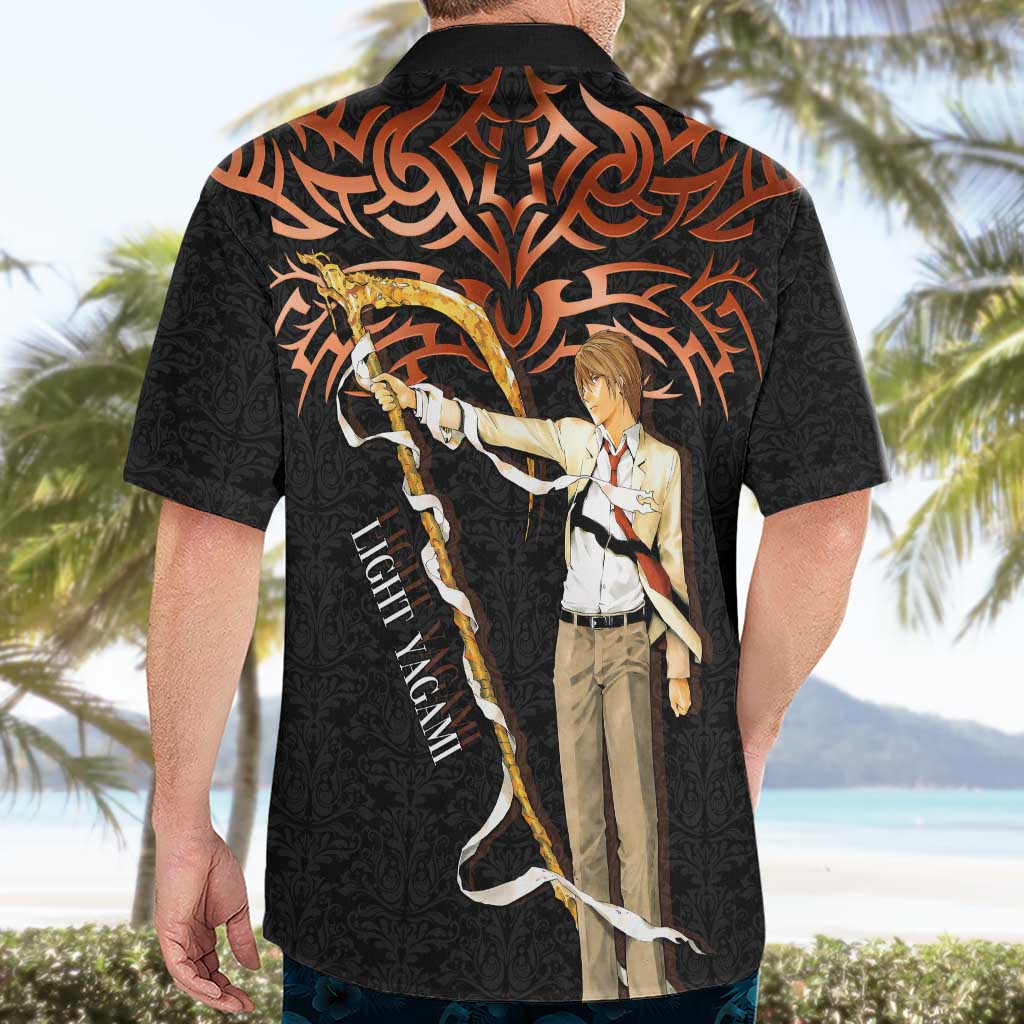 Light Yagami Death Note Hawaiian Shirt Tribal Anime Fusion Style