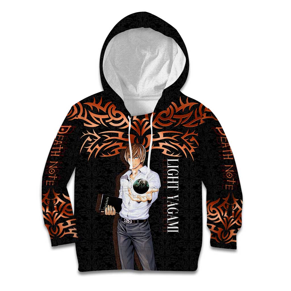 Light Yagami Death Note Kid Hoodie Tribal Anime Fusion Style