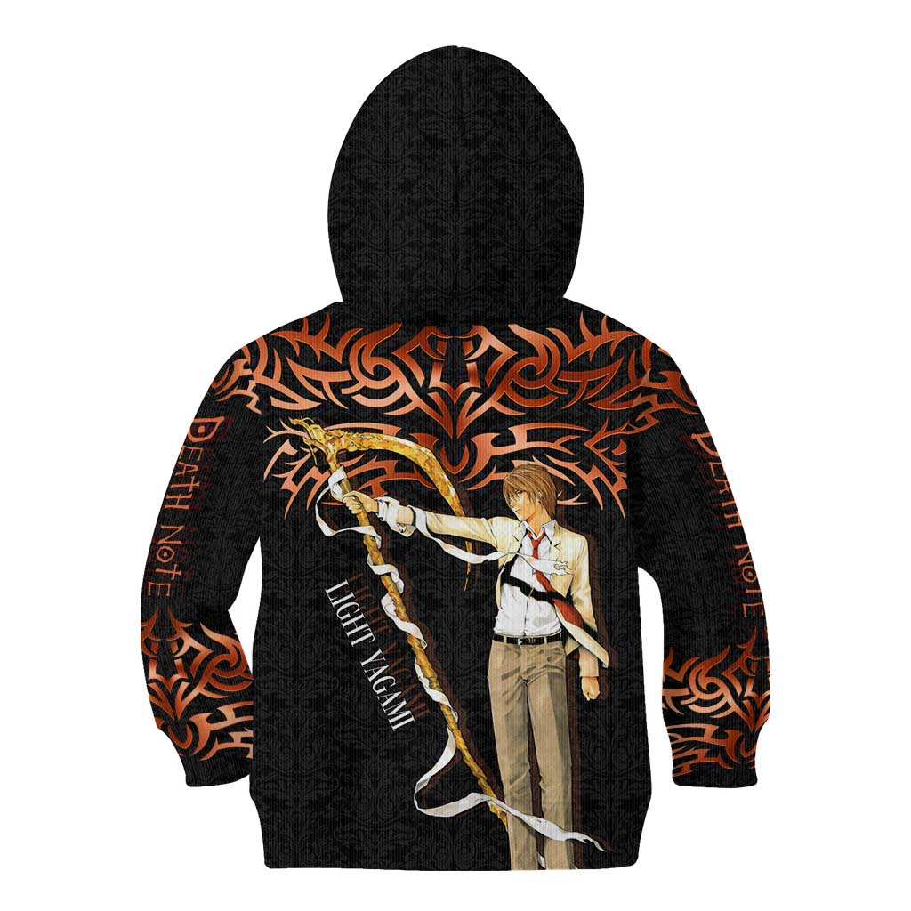 Light Yagami Death Note Kid Hoodie Tribal Anime Fusion Style