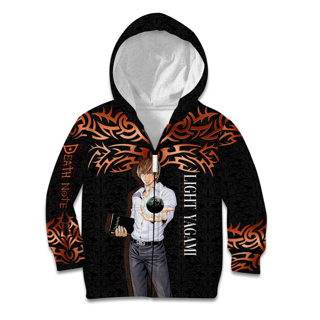 Light Yagami Death Note Kid Hoodie Tribal Anime Fusion Style