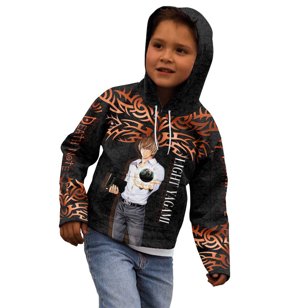 Light Yagami Death Note Kid Hoodie Tribal Anime Fusion Style