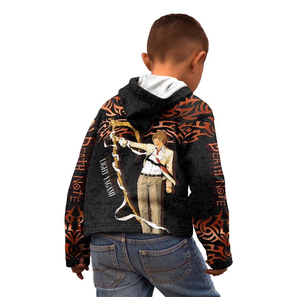 Light Yagami Death Note Kid Hoodie Tribal Anime Fusion Style