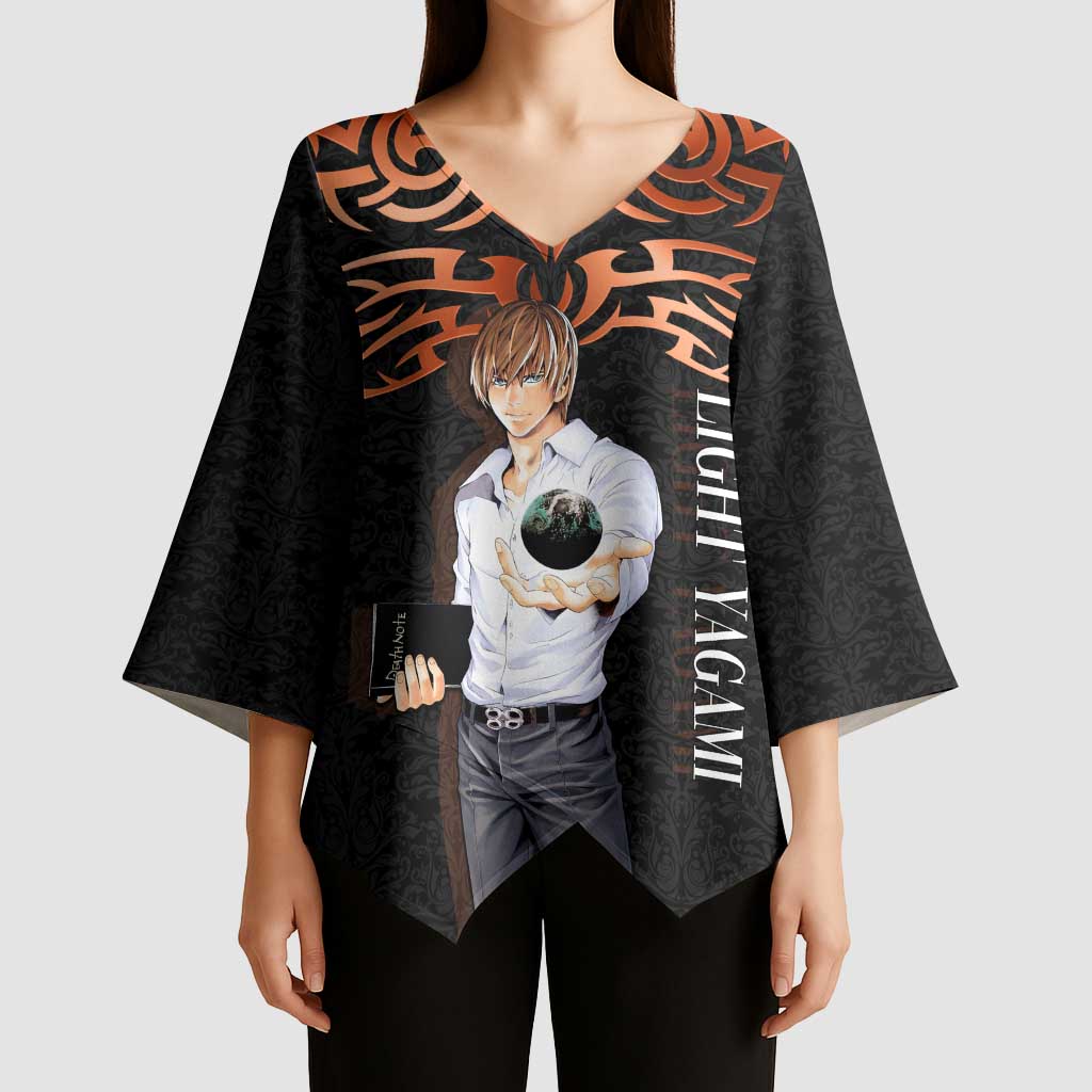Light Yagami Death Note Kimono Sleeve Blouse Tribal Anime Fusion Style