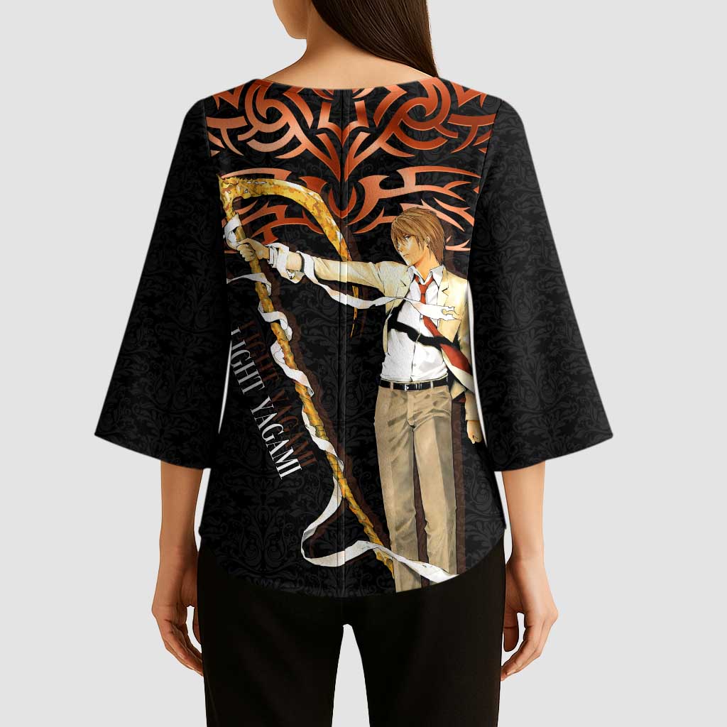 Light Yagami Death Note Kimono Sleeve Blouse Tribal Anime Fusion Style