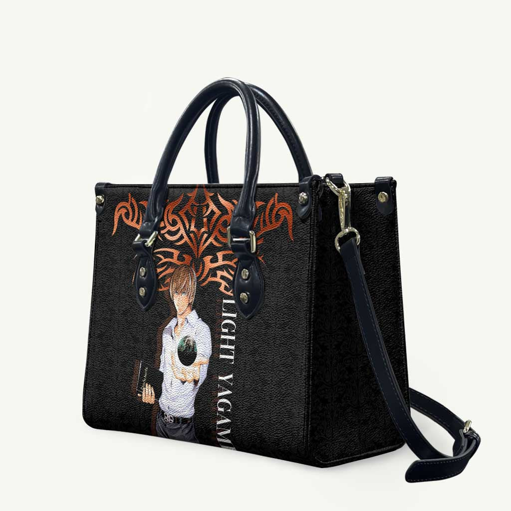 Light Yagami Death Note Leather Bag Tribal Anime Fusion Style