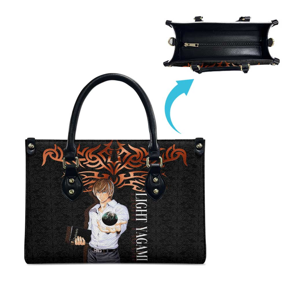 Light Yagami Death Note Leather Bag Tribal Anime Fusion Style