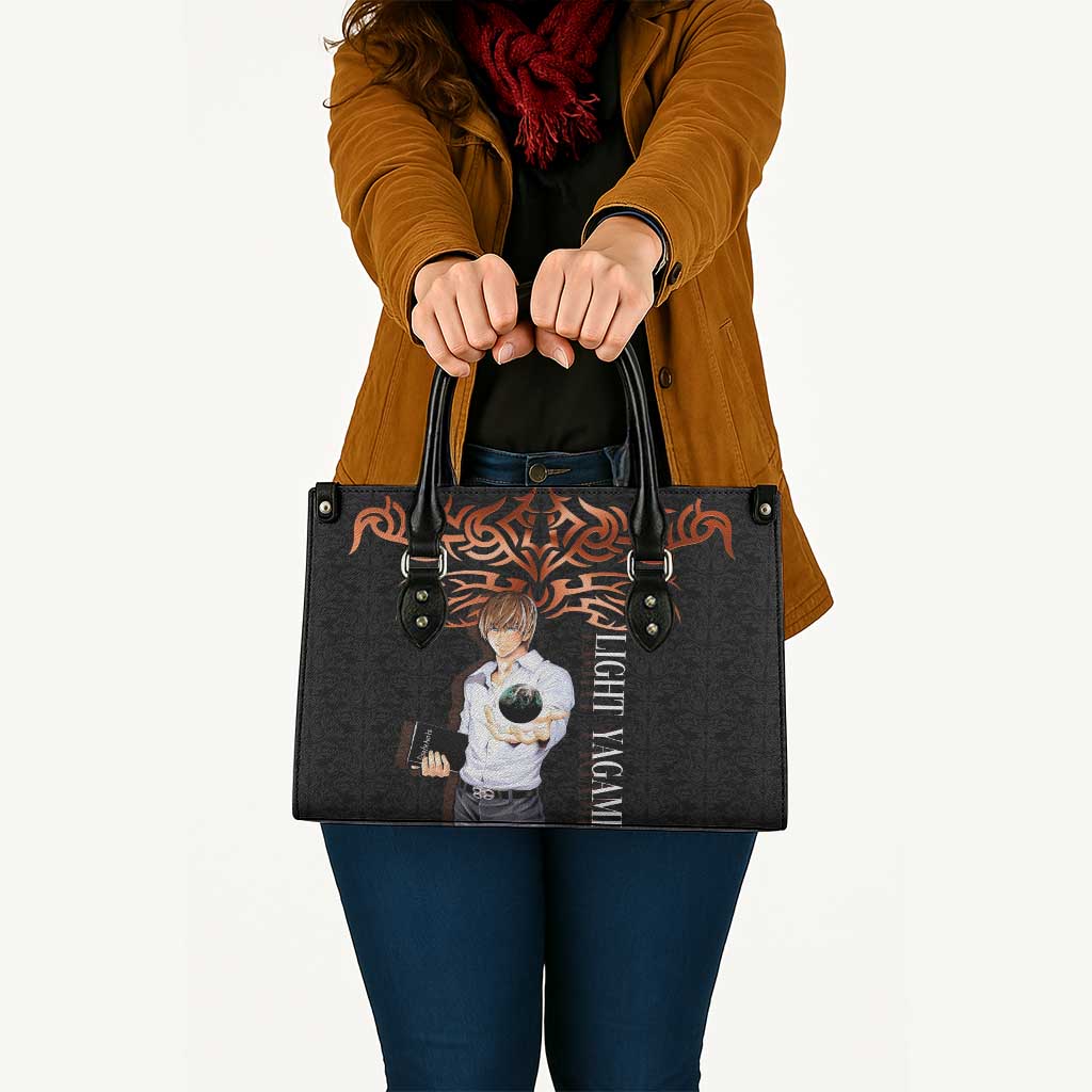 Light Yagami Death Note Leather Bag Tribal Anime Fusion Style
