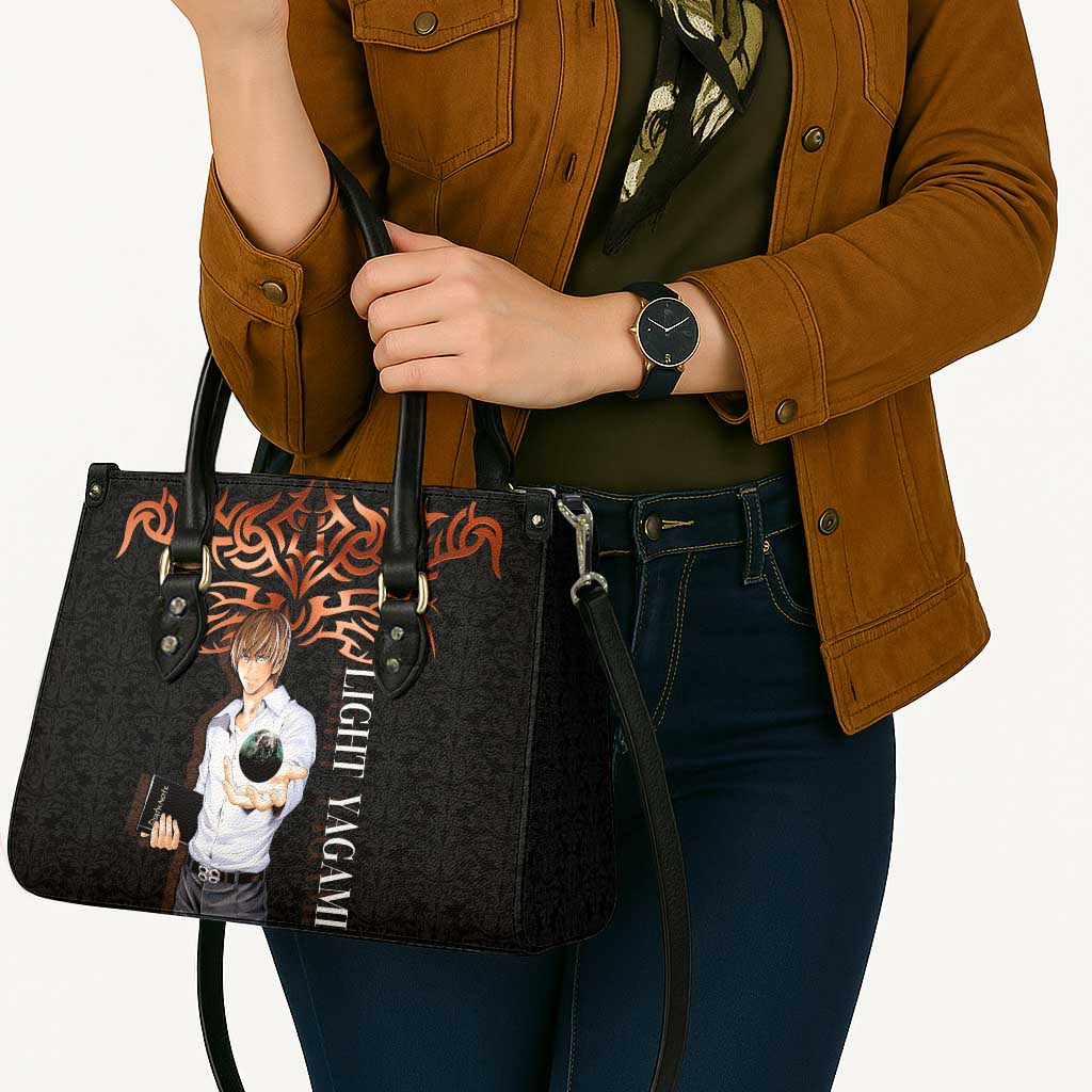 Light Yagami Death Note Leather Bag Tribal Anime Fusion Style