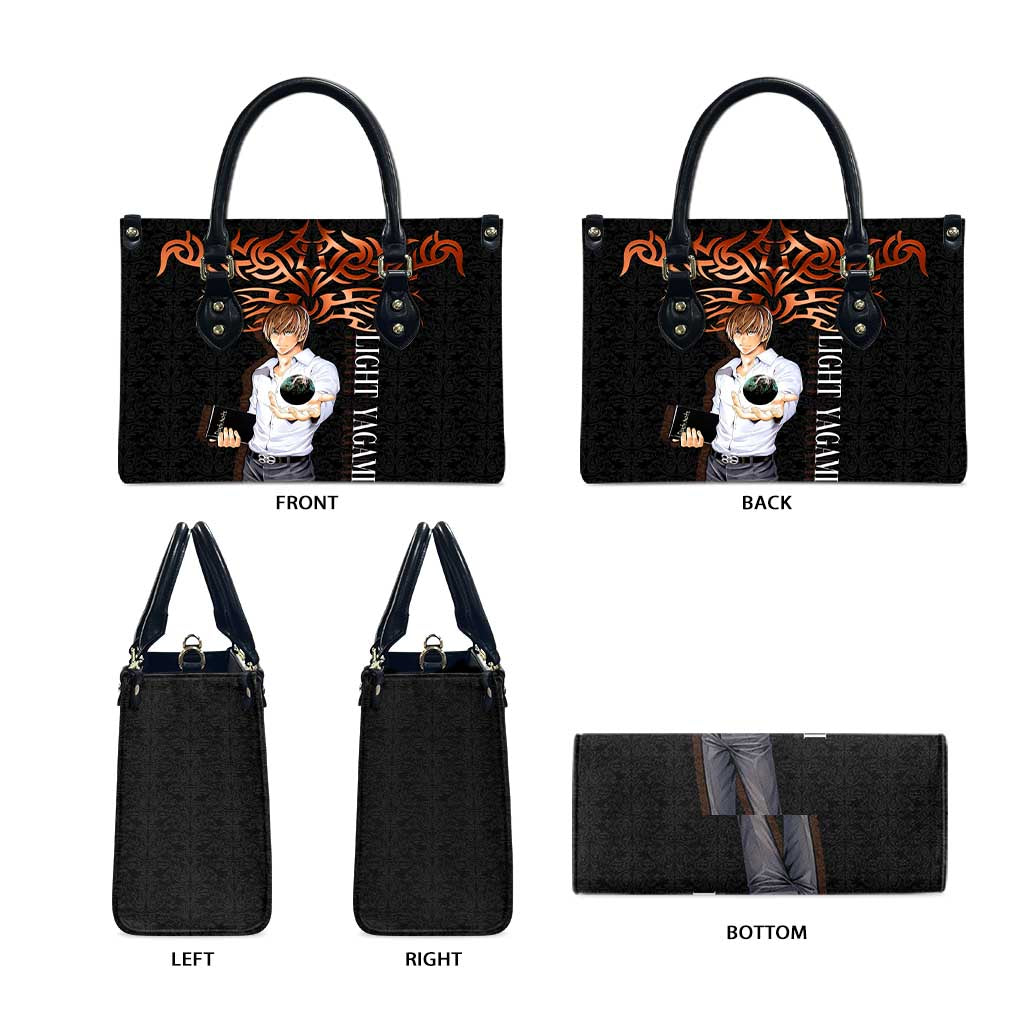 Light Yagami Death Note Leather Bag Tribal Anime Fusion Style