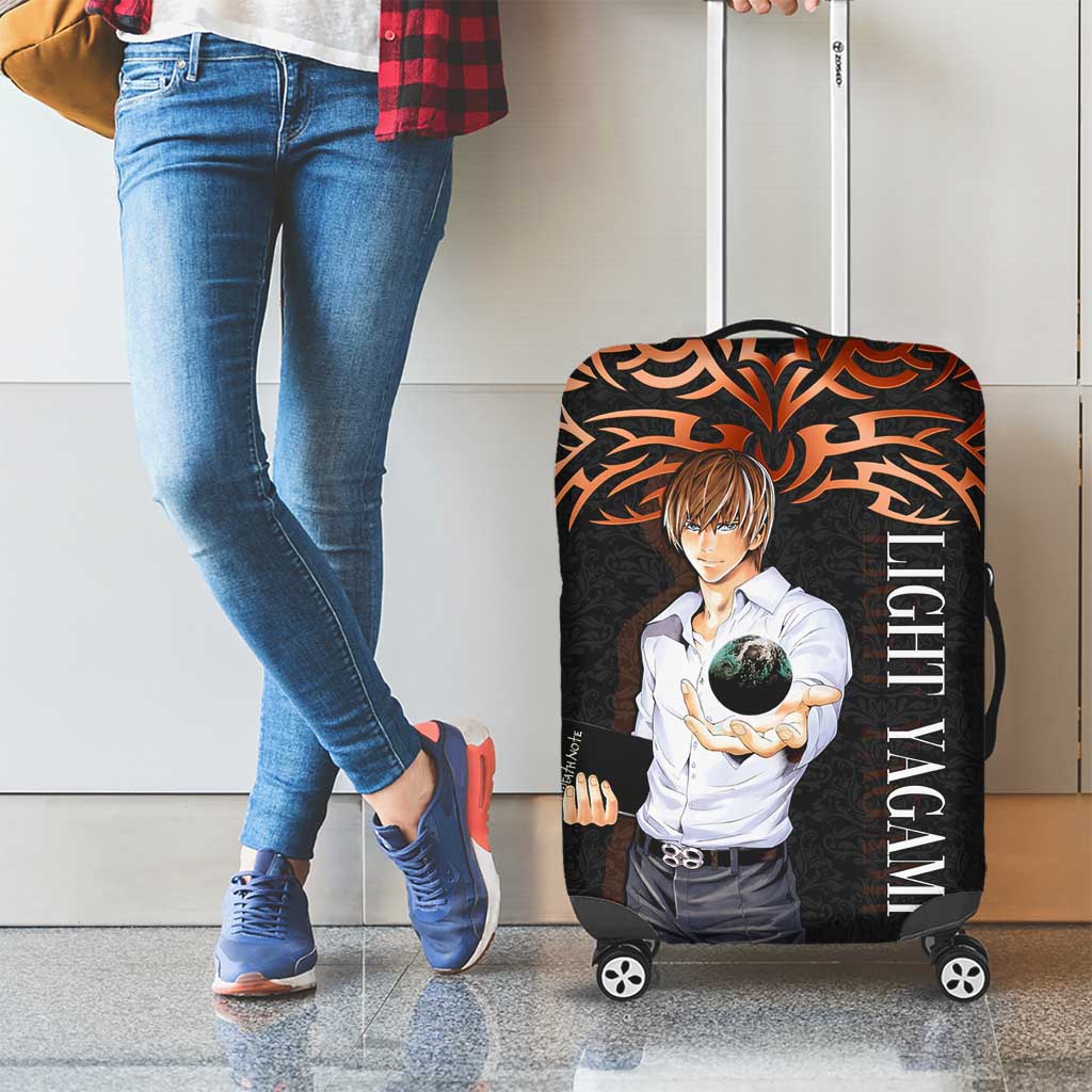 Light Yagami Death Note Luggage Cover Tribal Anime Fusion Style