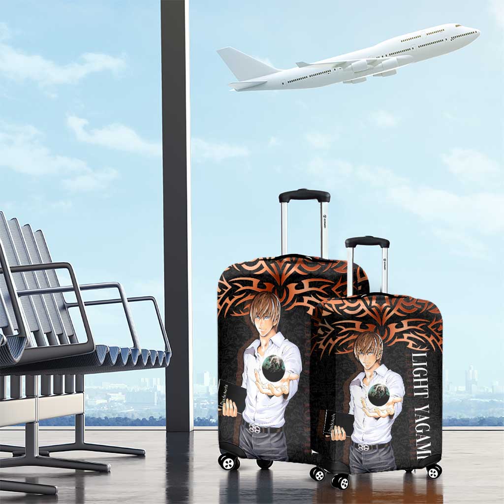 Light Yagami Death Note Luggage Cover Tribal Anime Fusion Style