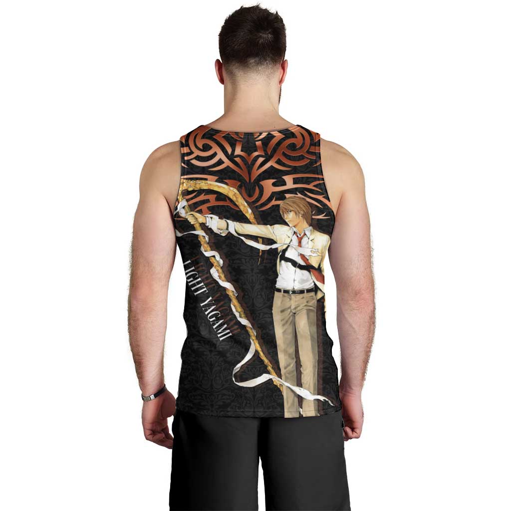 Light Yagami Death Note Men Tank Top Tribal Anime Fusion Style