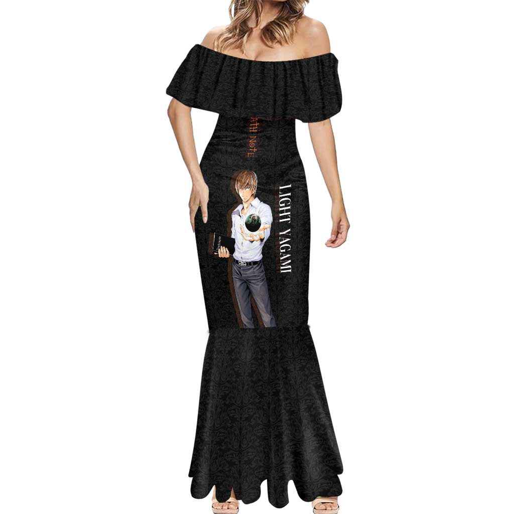 Light Yagami Death Note Mermaid Dress Tribal Anime Fusion Style