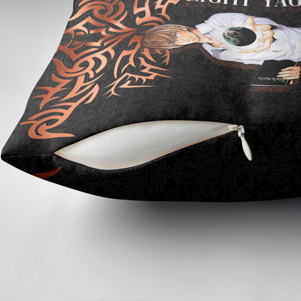 Light Yagami Death Note Pillow Cover Tribal Anime Fusion Style