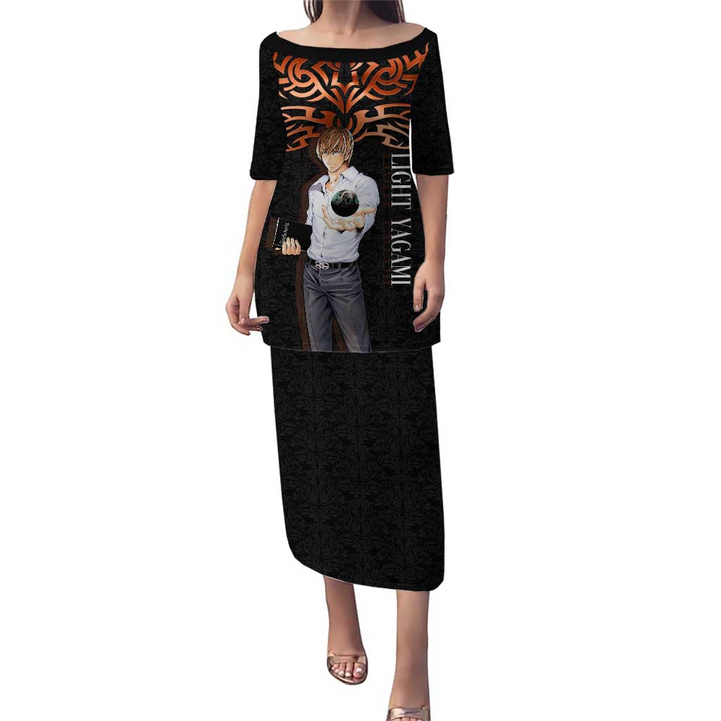 Light Yagami Death Note Puletasi Tribal Anime Fusion Style