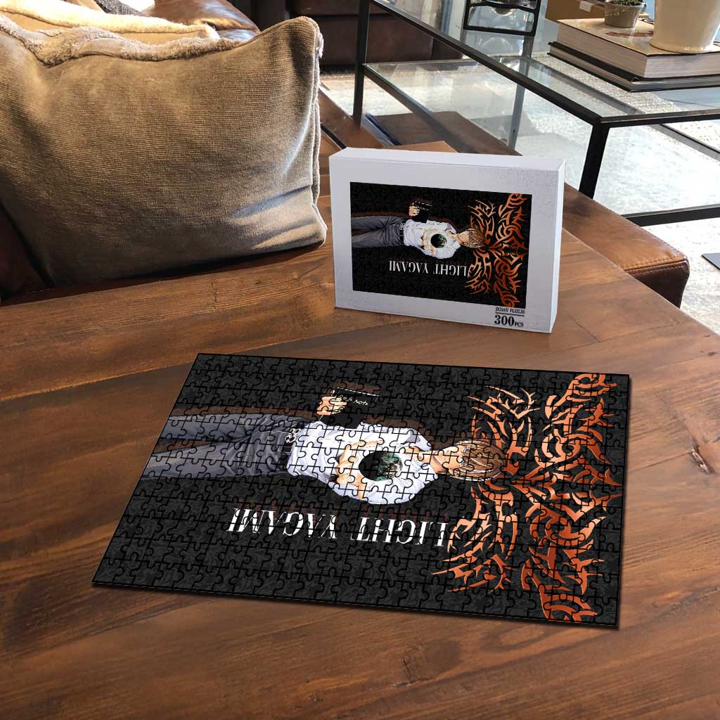 Light Yagami Death Note Puzzle Tribal Anime Fusion Style