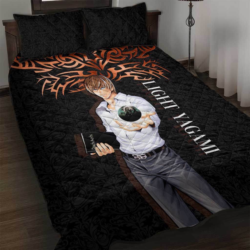 Light Yagami Death Note Quilt Bed Set Tribal Anime Fusion Style