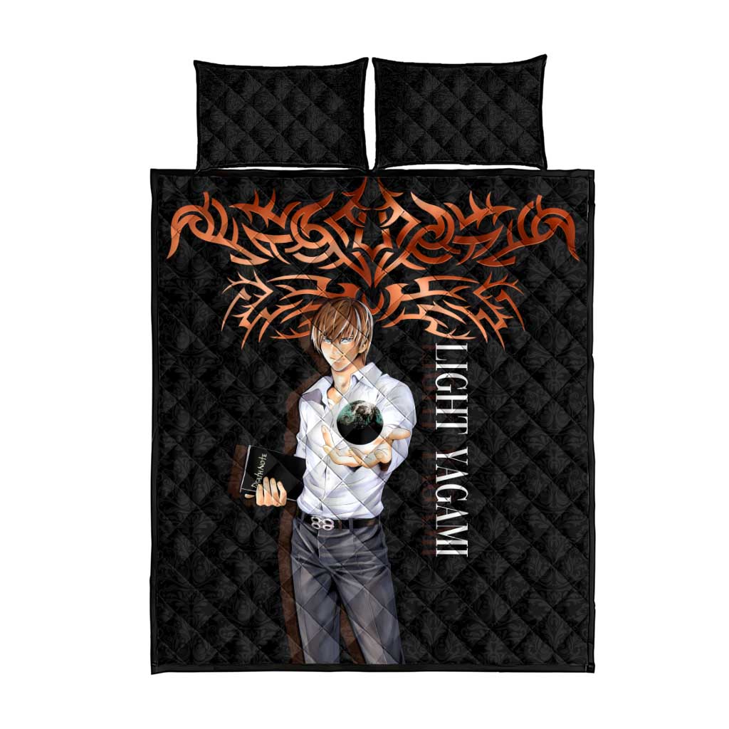 Light Yagami Death Note Quilt Bed Set Tribal Anime Fusion Style