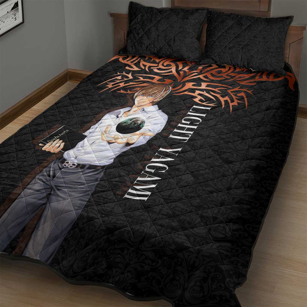 Light Yagami Death Note Quilt Bed Set Tribal Anime Fusion Style