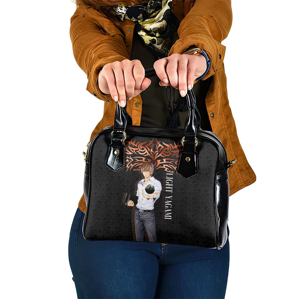 Light Yagami Death Note Shoulder Handbag Tribal Anime Fusion Style