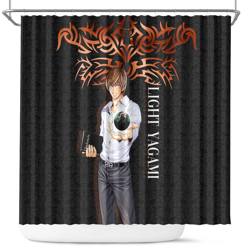 Light Yagami Death Note Shower Curtain Tribal Anime Fusion Style