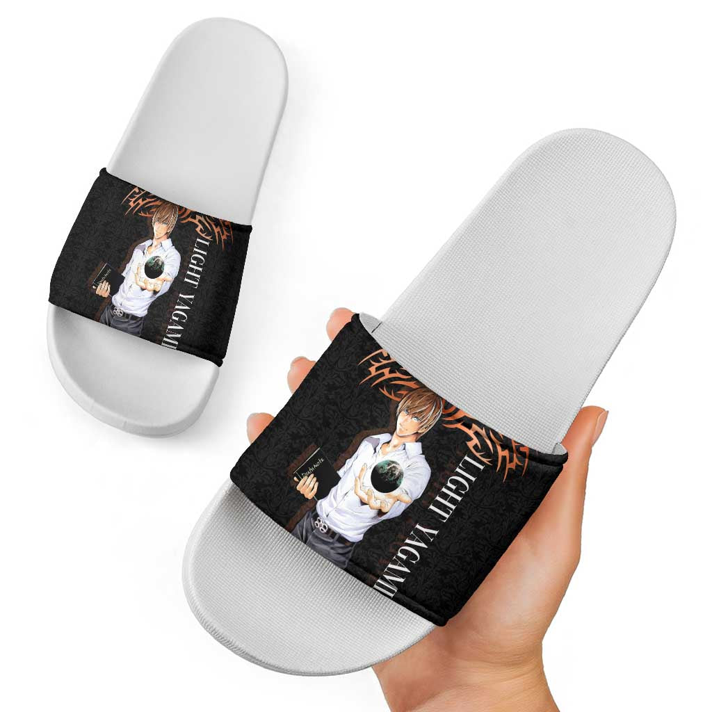 Light Yagami Death Note Slide Sandals Tribal Anime Fusion Style