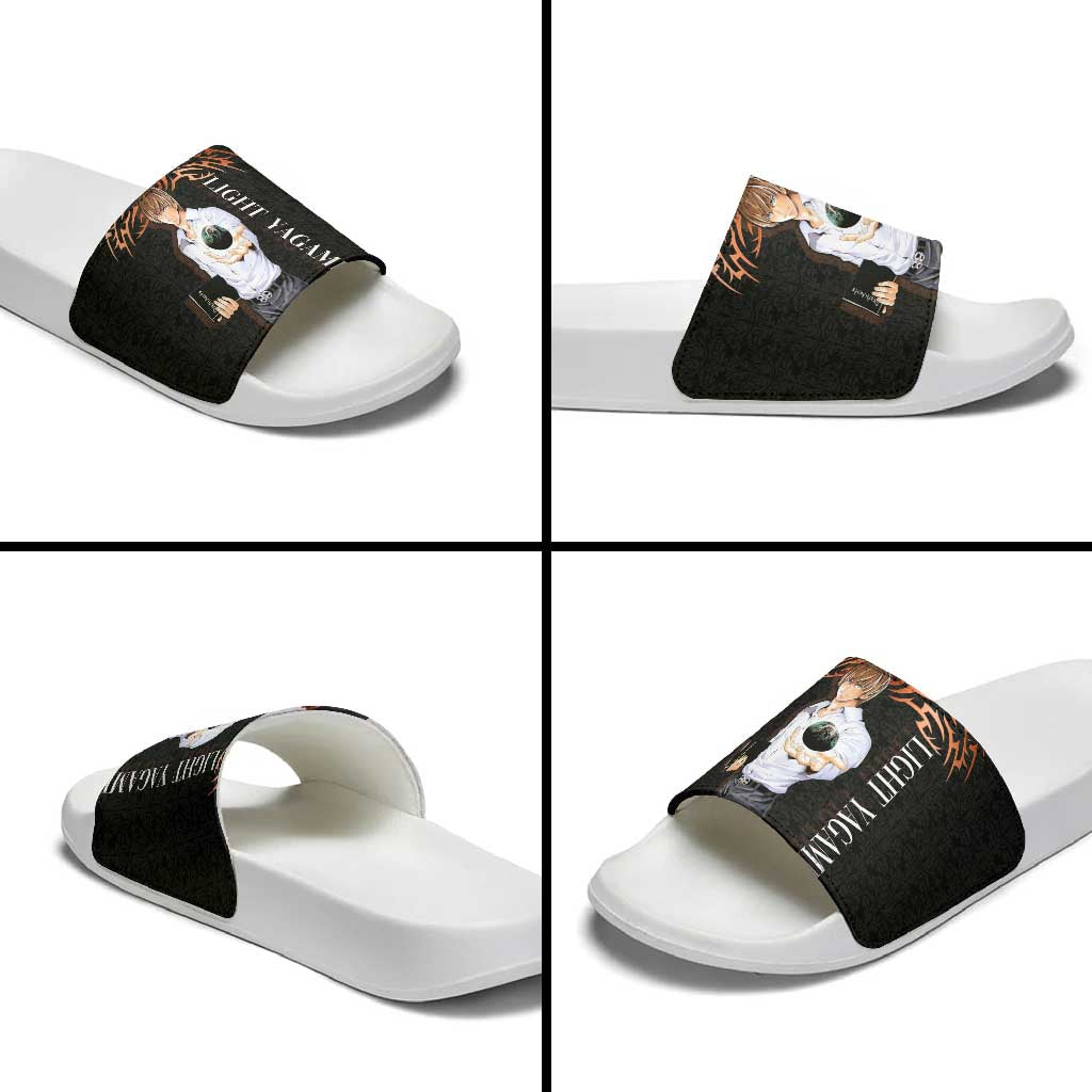 Light Yagami Death Note Slide Sandals Tribal Anime Fusion Style