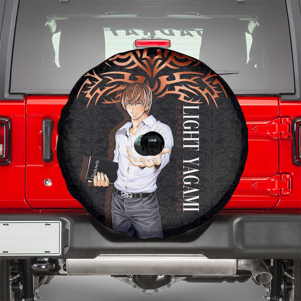 Light Yagami Death Note Spare Tire Cover Tribal Anime Fusion Style