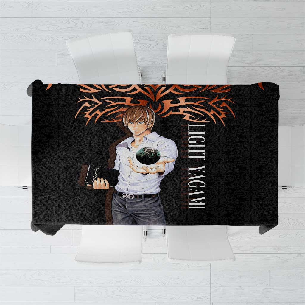 Light Yagami Death Note Tablecloth Tribal Anime Fusion Style