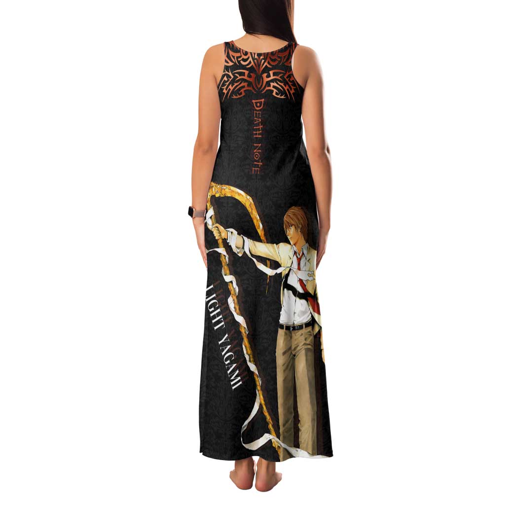 Light Yagami Death Note Tank Maxi Dress Tribal Anime Fusion Style