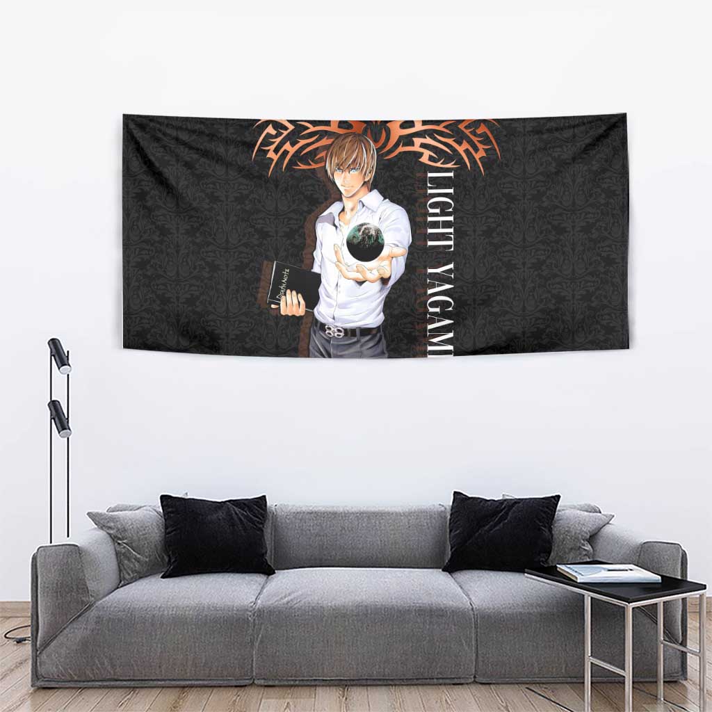 Light Yagami Death Note Tapestry Tribal Anime Fusion Style