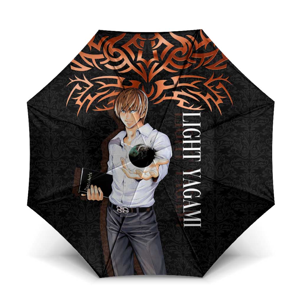 Light Yagami Death Note Umbrella Tribal Anime Fusion Style
