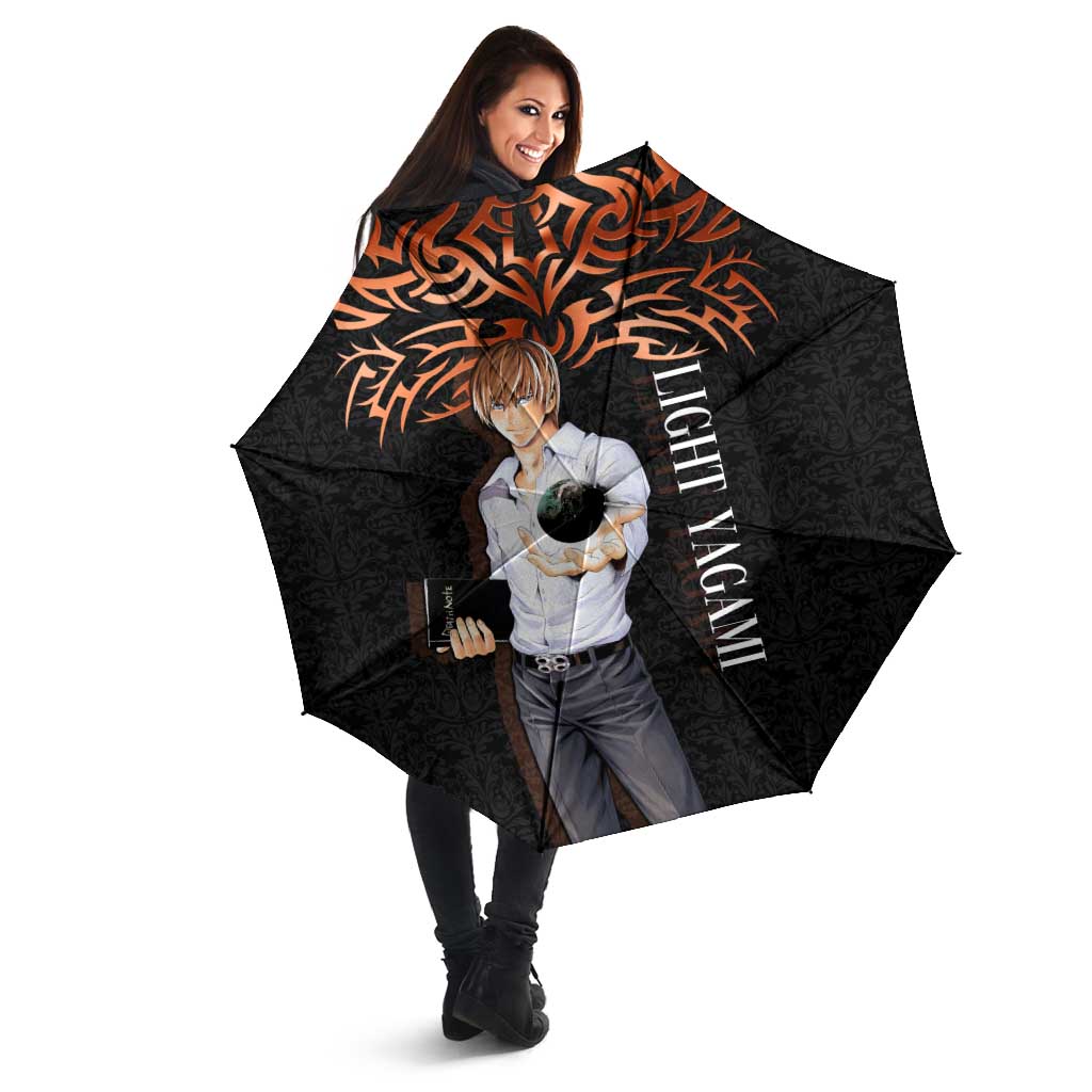 Light Yagami Death Note Umbrella Tribal Anime Fusion Style