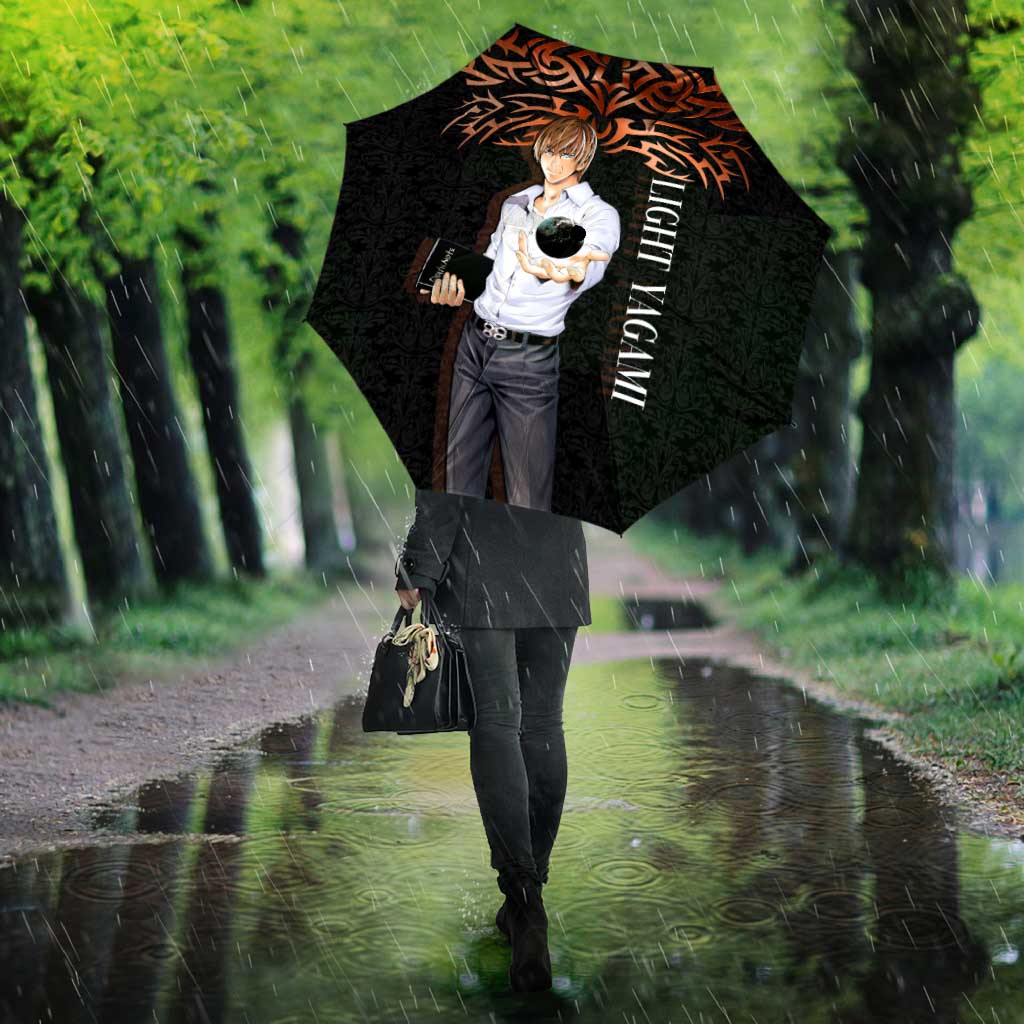 Light Yagami Death Note Umbrella Tribal Anime Fusion Style
