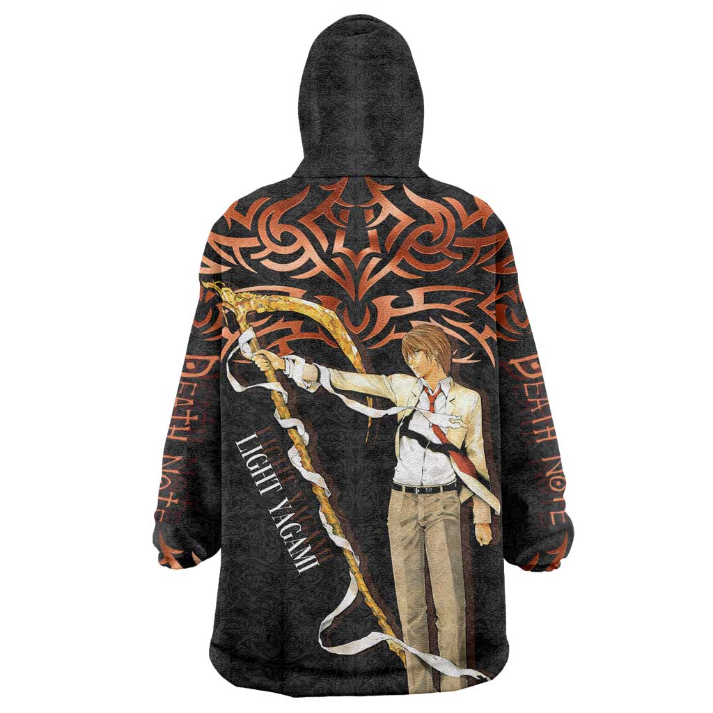 Light Yagami Death Note Wearable Blanket Hoodie Tribal Anime Fusion Style