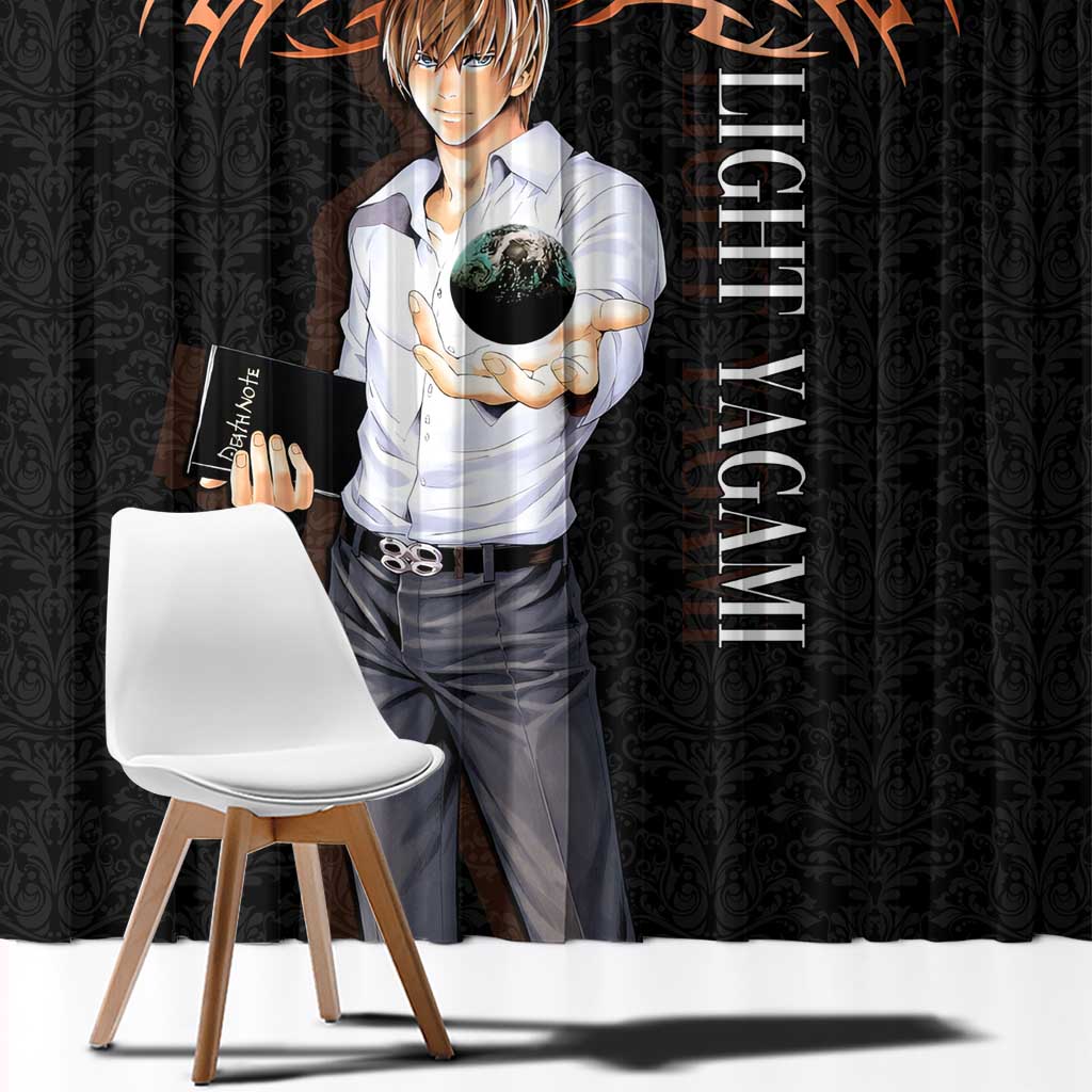 Light Yagami Death Note Window Curtain Tribal Anime Fusion Style