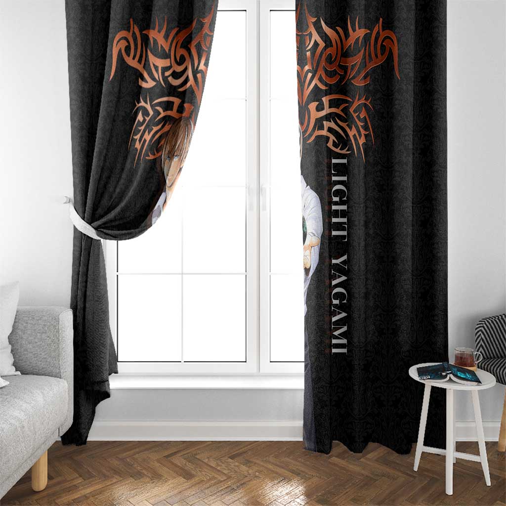 Light Yagami Death Note Window Curtain Tribal Anime Fusion Style