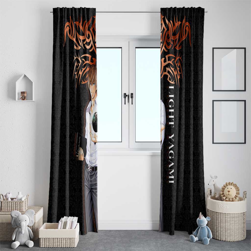 Light Yagami Death Note Window Curtain Tribal Anime Fusion Style