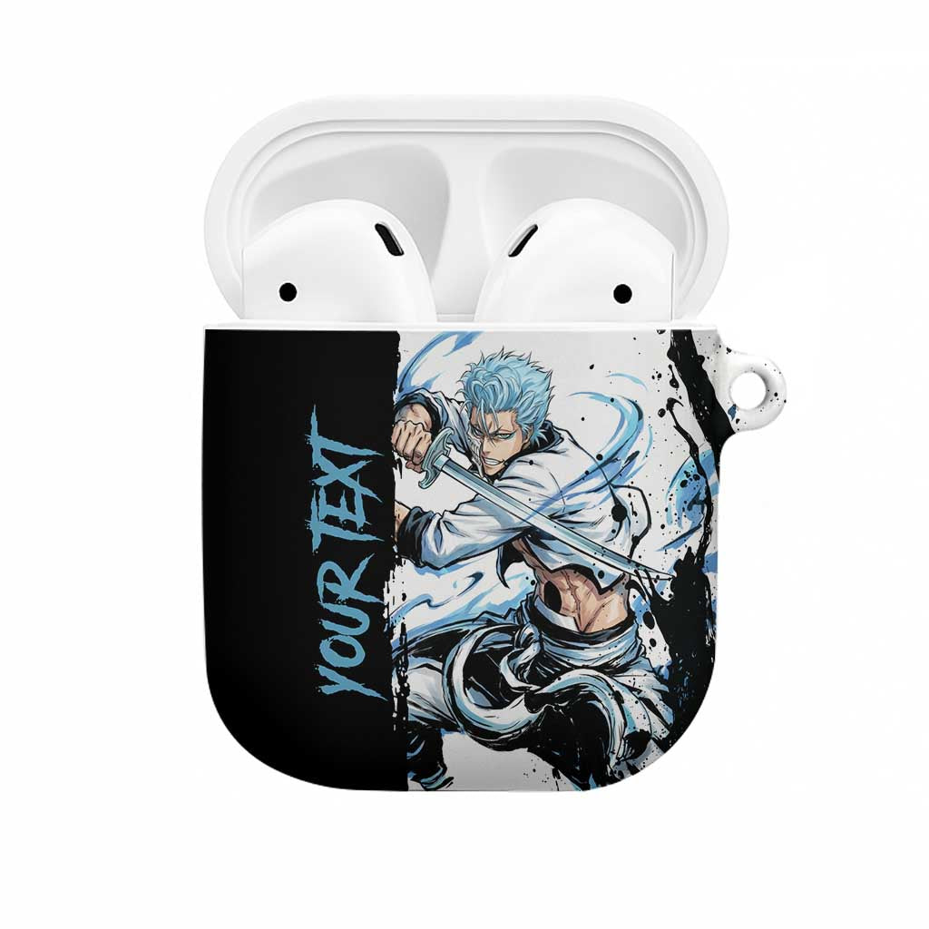 Personalized Grimmjow Jaegerjaquez AirPods Case Ink Splash Anime Brush Style