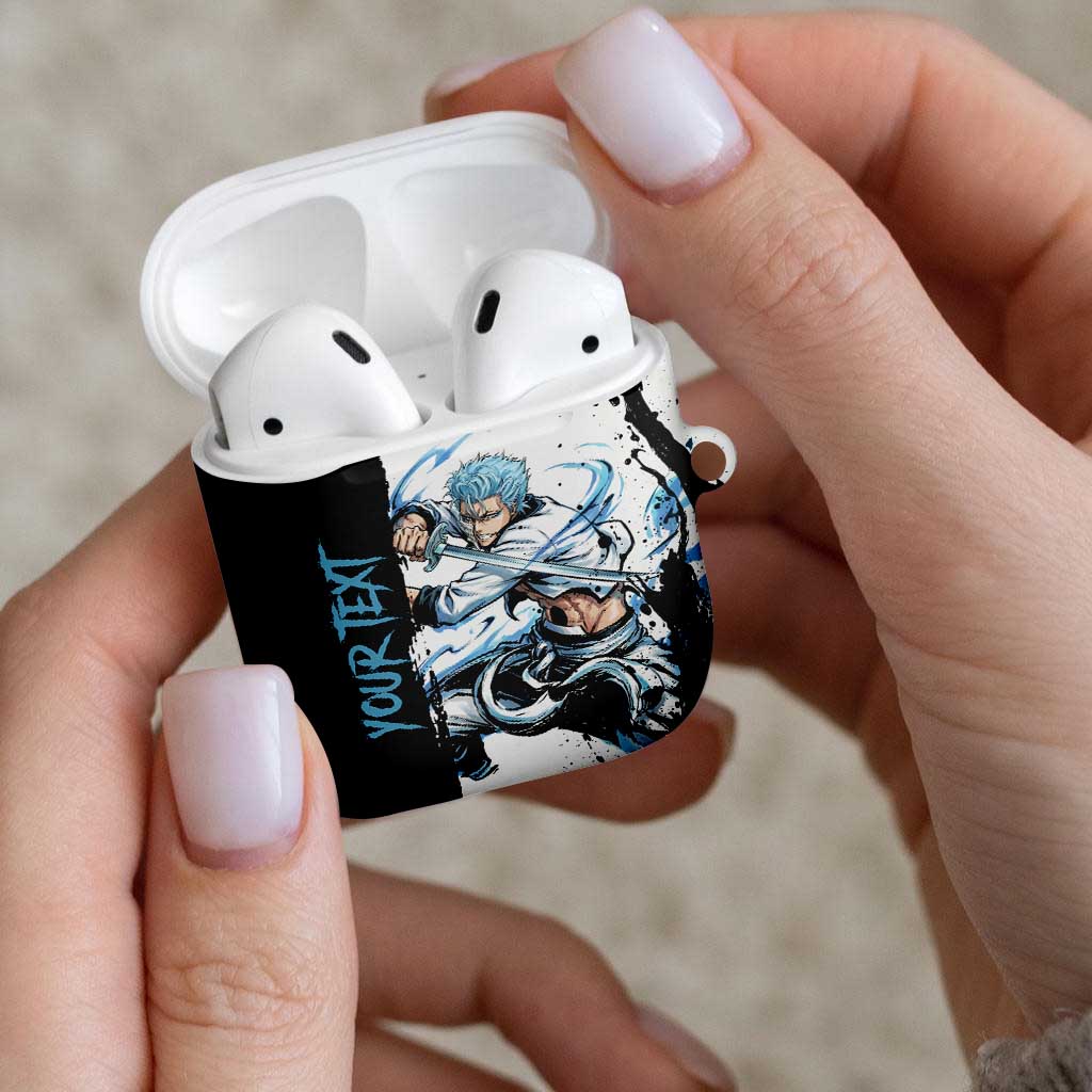 Personalized Grimmjow Jaegerjaquez AirPods Case Ink Splash Anime Brush Style