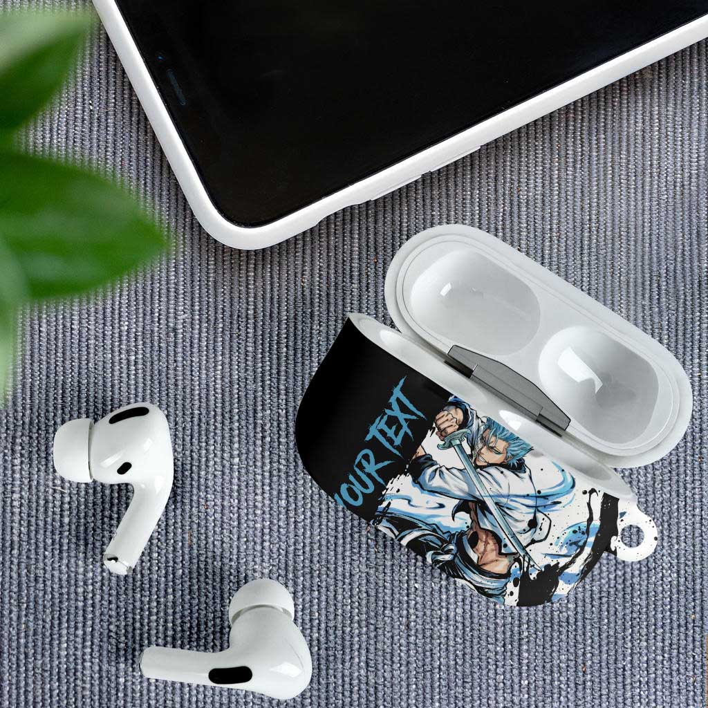 Personalized Grimmjow Jaegerjaquez AirPods Case Ink Splash Anime Brush Style