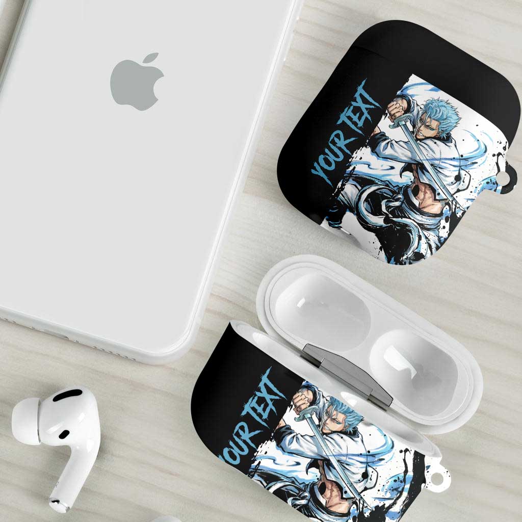 Personalized Grimmjow Jaegerjaquez AirPods Case Ink Splash Anime Brush Style