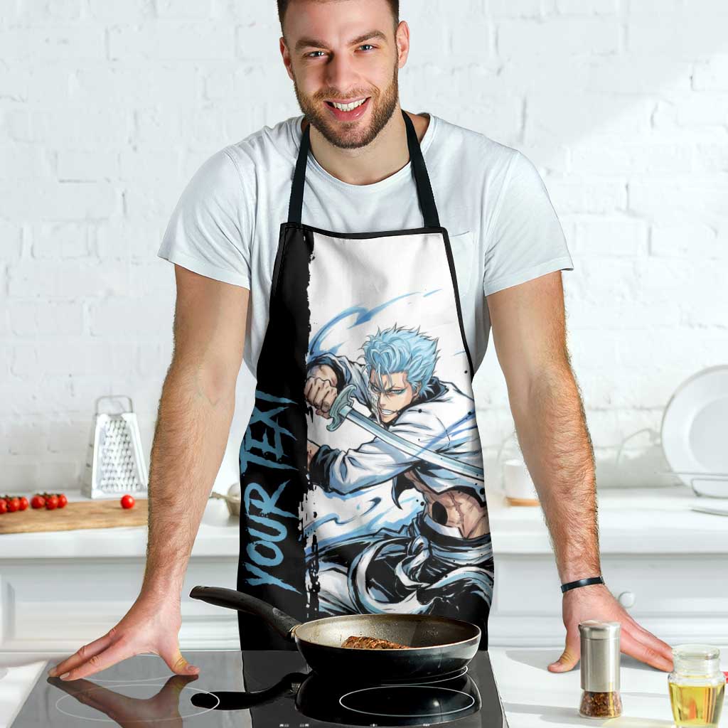 Personalized Grimmjow Jaegerjaquez Apron Ink Splash Anime Brush Style