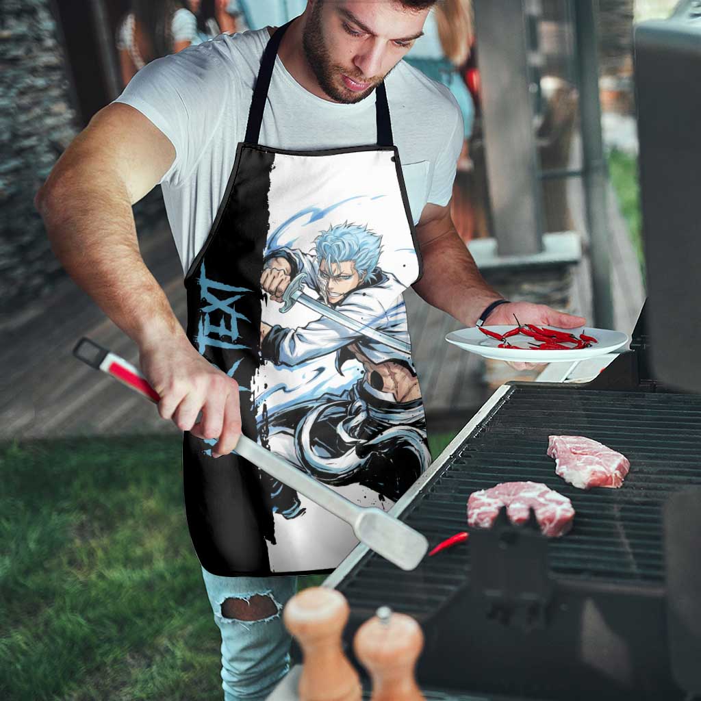 Personalized Grimmjow Jaegerjaquez Apron Ink Splash Anime Brush Style