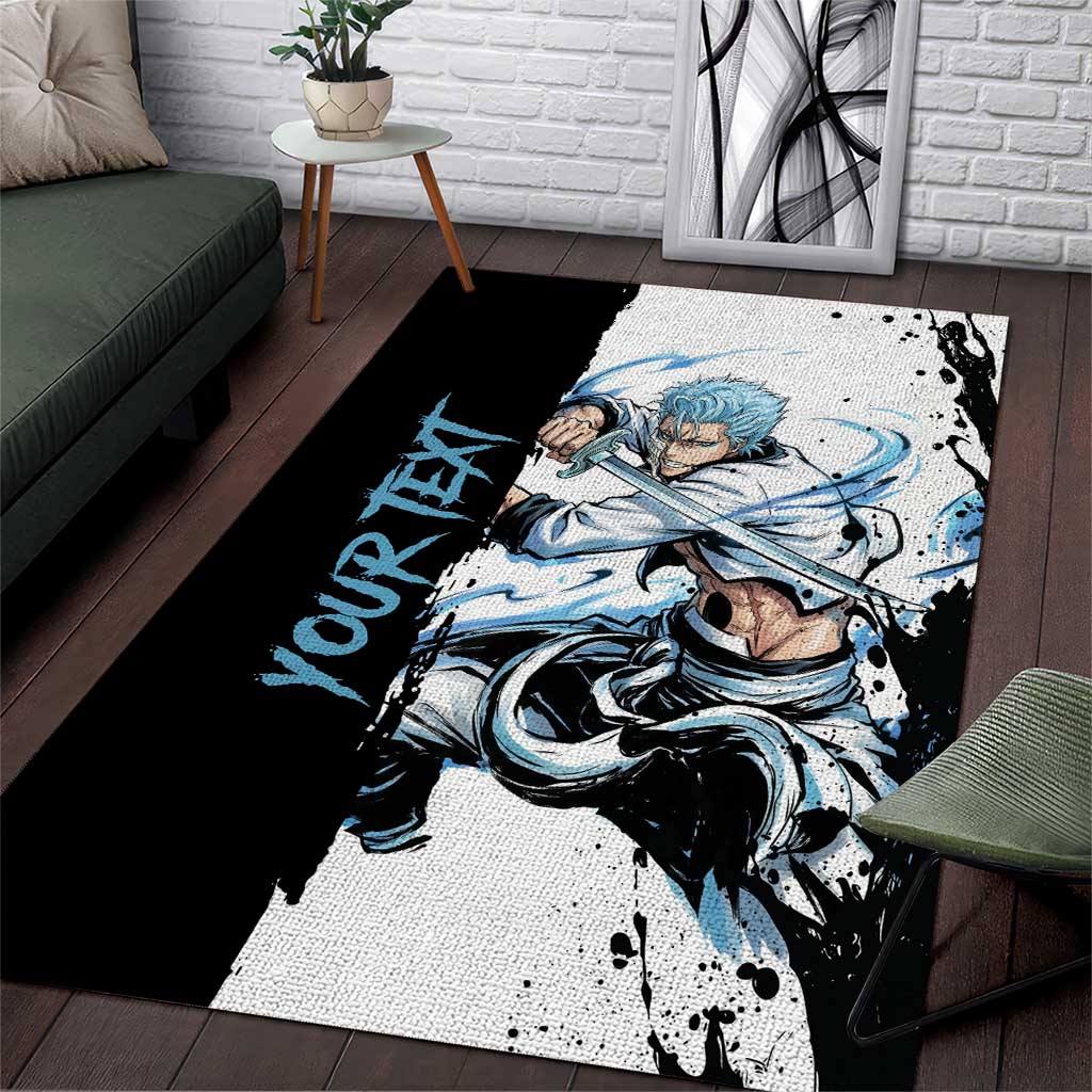 Personalized Grimmjow Jaegerjaquez Area Rug Ink Splash Anime Brush Style
